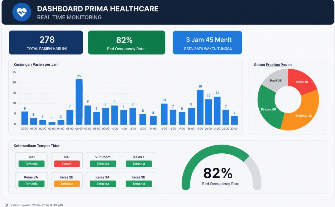 Contoh dashboard monitoring healthcare